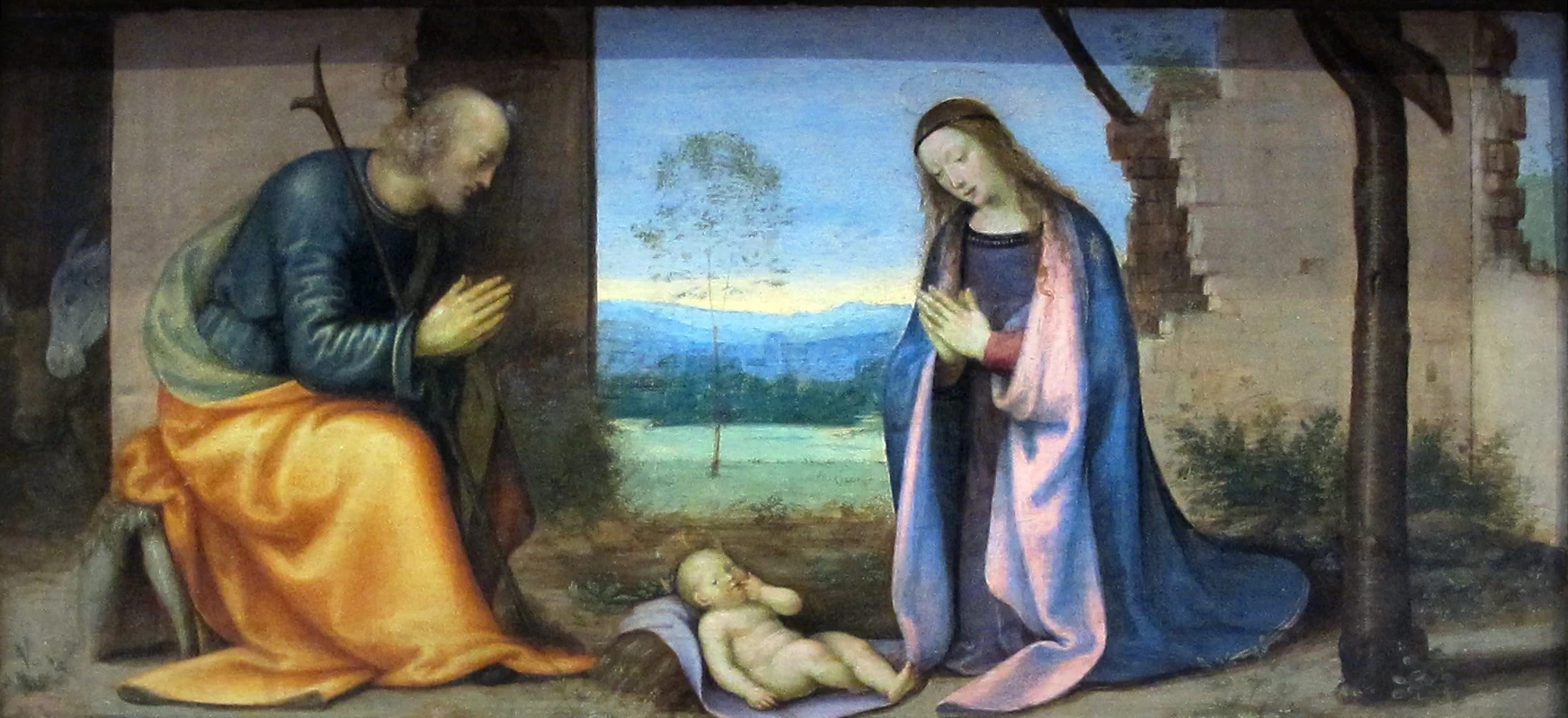 Visitazione - Predella, Galleria degli Uffizi, Firenze.jpg, dettaglio 1